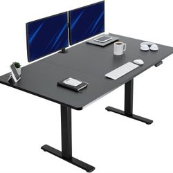 VIVO Electric 71 x 36 in Standing Desk, Memory Height Adjustment, 1B Series, Black Top Black Frame, DESK-KIT-1B7B-36