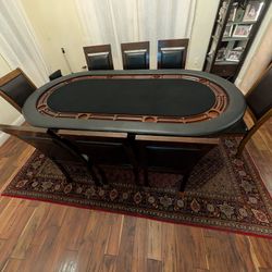 Elegant High-End Poker Table with Dining Top