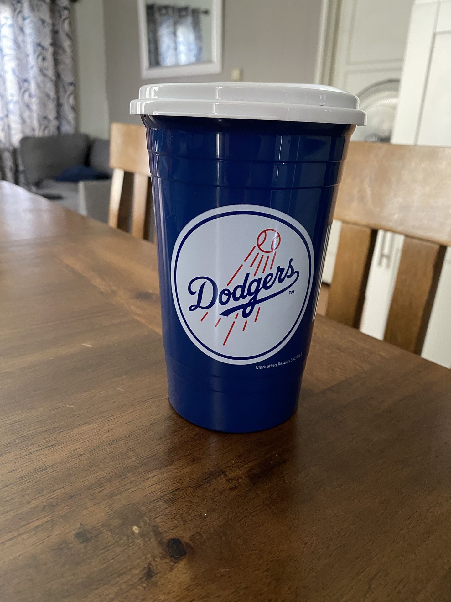 MLB New LA Dodgers Major League Baseball Plastic Tumbler Cup 16 oz Blue