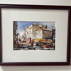Chinatown By Ng Woon Lam New York City 2007 With COA Watercolor Art Decor