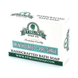 New Stirling Soap Co Mentholated pre-shave handcrafted Bath Soap men's beauty self care hair