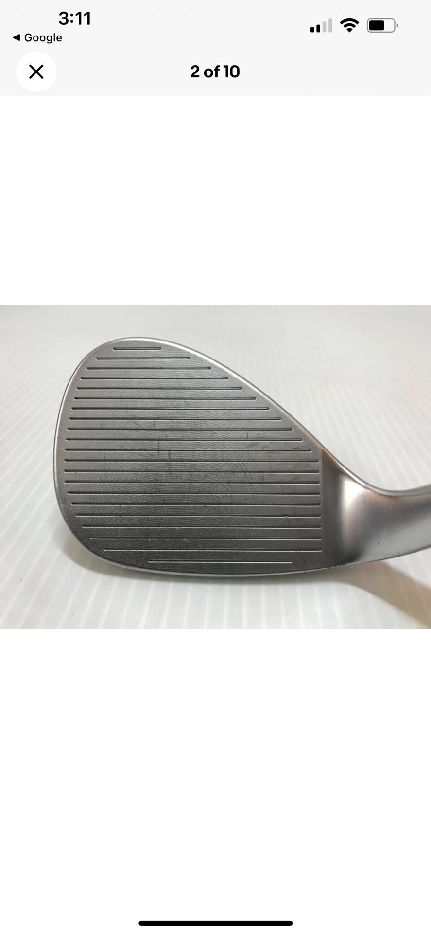 Golf, Cleveland RTX "full face" 52° sand wedge? New, read details, black face, GR888 grooves and grips. $149