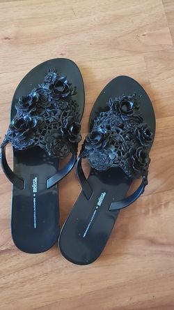 Melissa + Alexandre Herchcovitch black sandals size 6