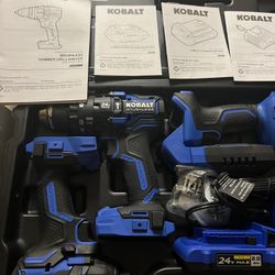 Kobalt XTR 24 volt 3 Tool Brushless Power Tool Combo Kit with Hard Case 2 Batteries Included for Sale in Youngstown OH OfferUp