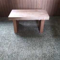 small maple step stool/ plant bench 