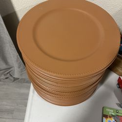 Terracotta Color Charger Plates And Bowls
