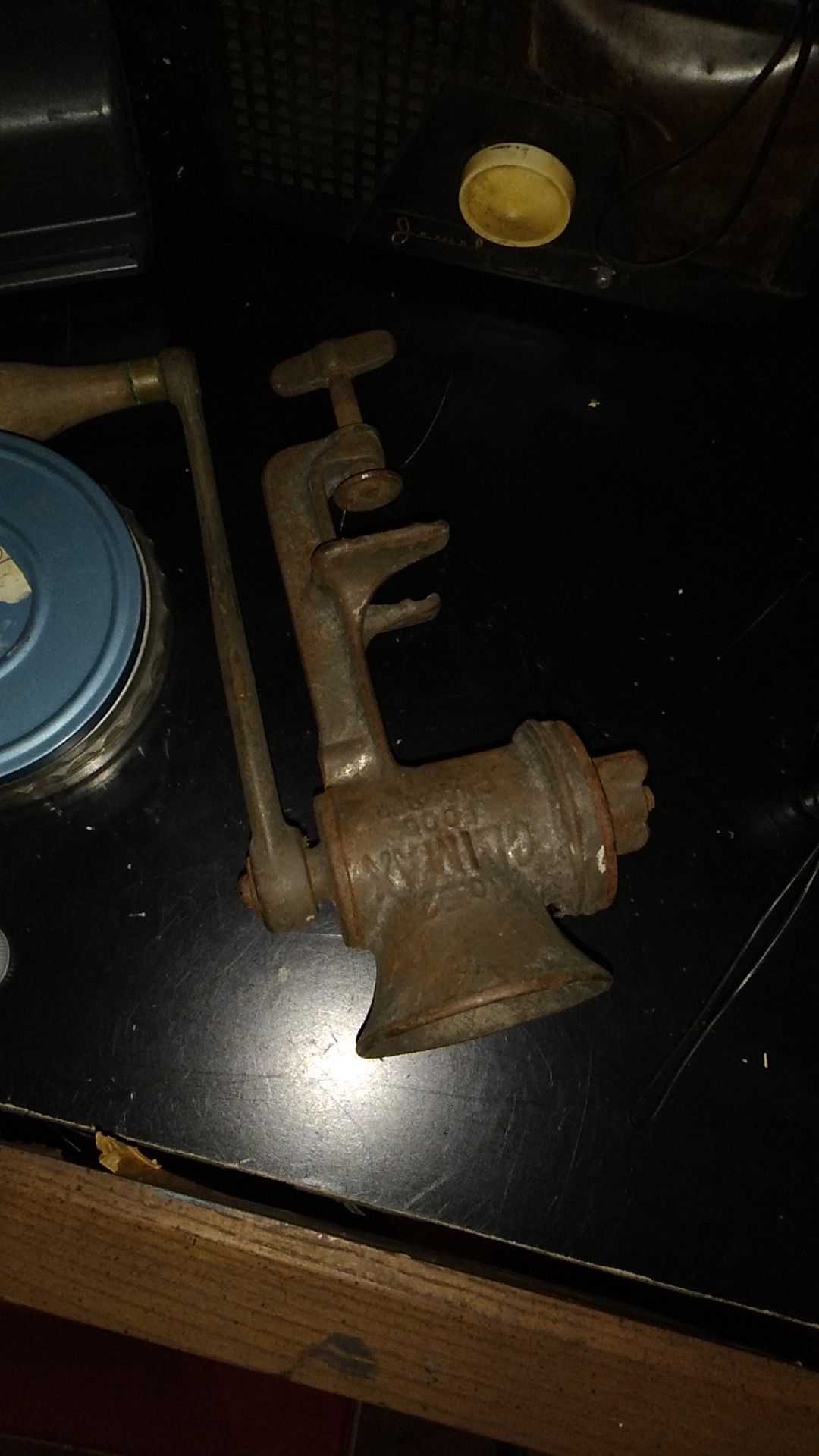 Antique meat grinder