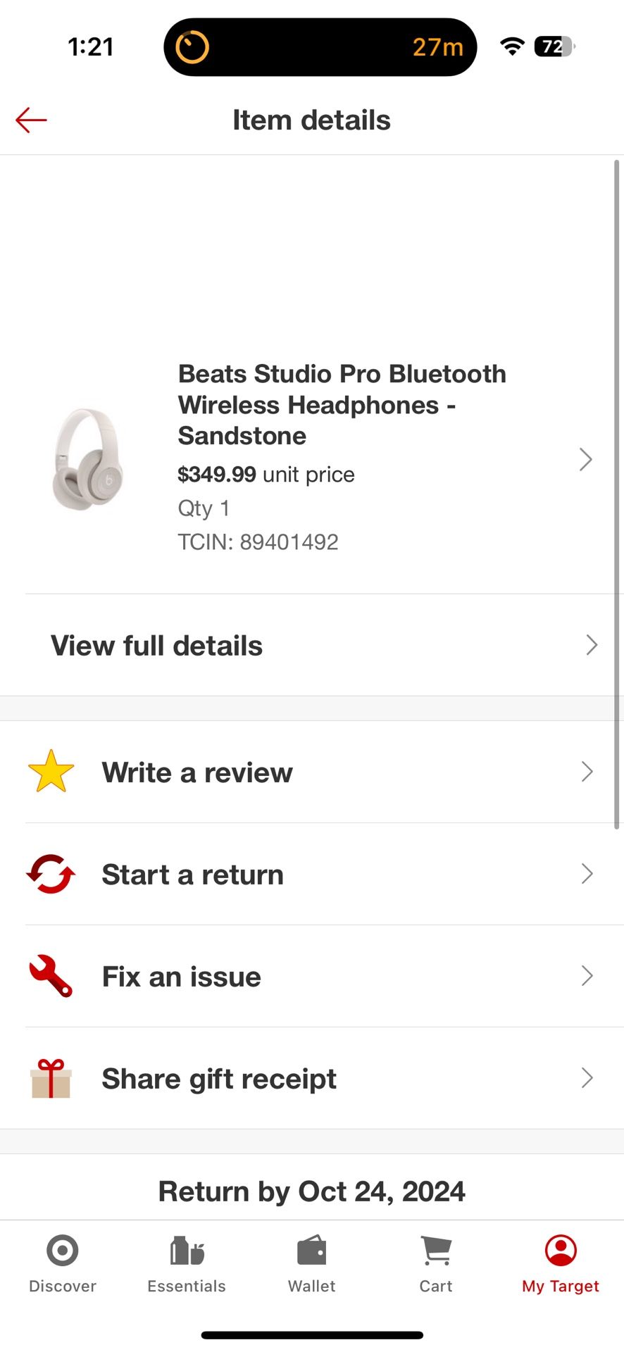 Brand new Beats studio Pro wireless headphones - sandstone