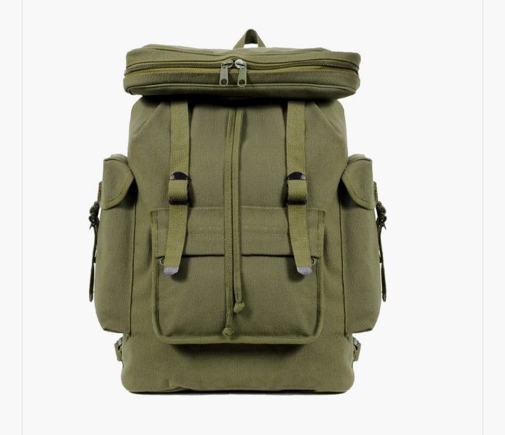 Military European Canvas Rusk Sack Olive Drab Bag/Backpack