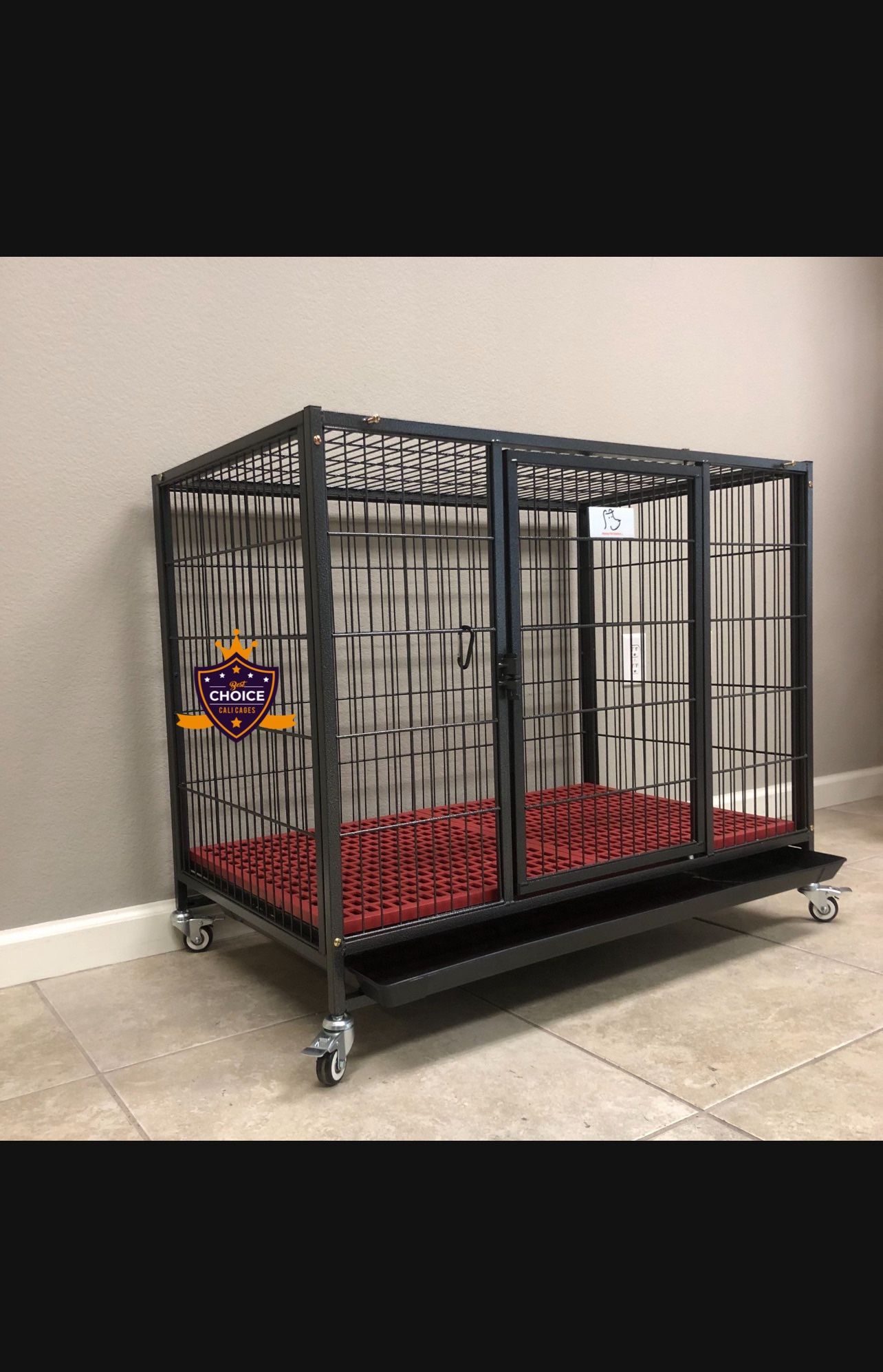Dog Cage Kennel Size 37” Medium With Grid And Trays
