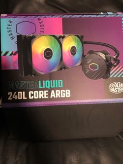 Master liquid 240l core argb AIO motherboard cooling system