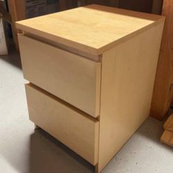 Ikea bed side table / night stand / dresser with 2 drawers 