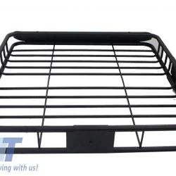 Universal Auto Roof Luggage Basket This large heavy-duty steel roof rack basket is perfect for transporting anything you don't want to carry in your v