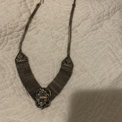 Heavy Mesh Vintage Sterling silver necklace