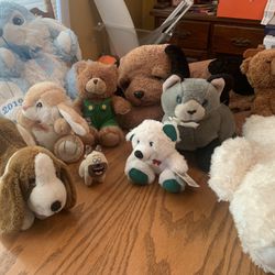 10 stuffed animals used