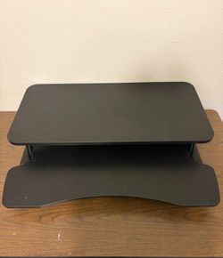 VIVO Adjustable Height Standing Desk Riser Dual Monitor Workstation Black