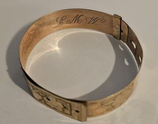 Victorian brass gold bangle