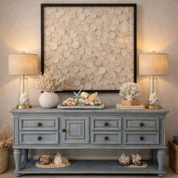 Gorgeous blue distressed buffet