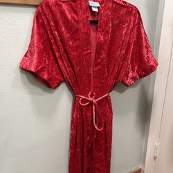 Women Short Velvet Robe 