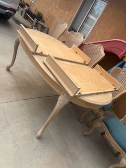 Wooden dining table for family of 6