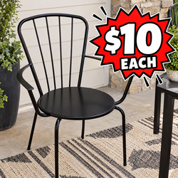 Black Metal Patio Chair