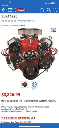 Big Block Serpentine Billet Specialties 