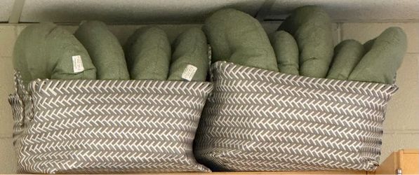 Green Tufted Floor Cushions