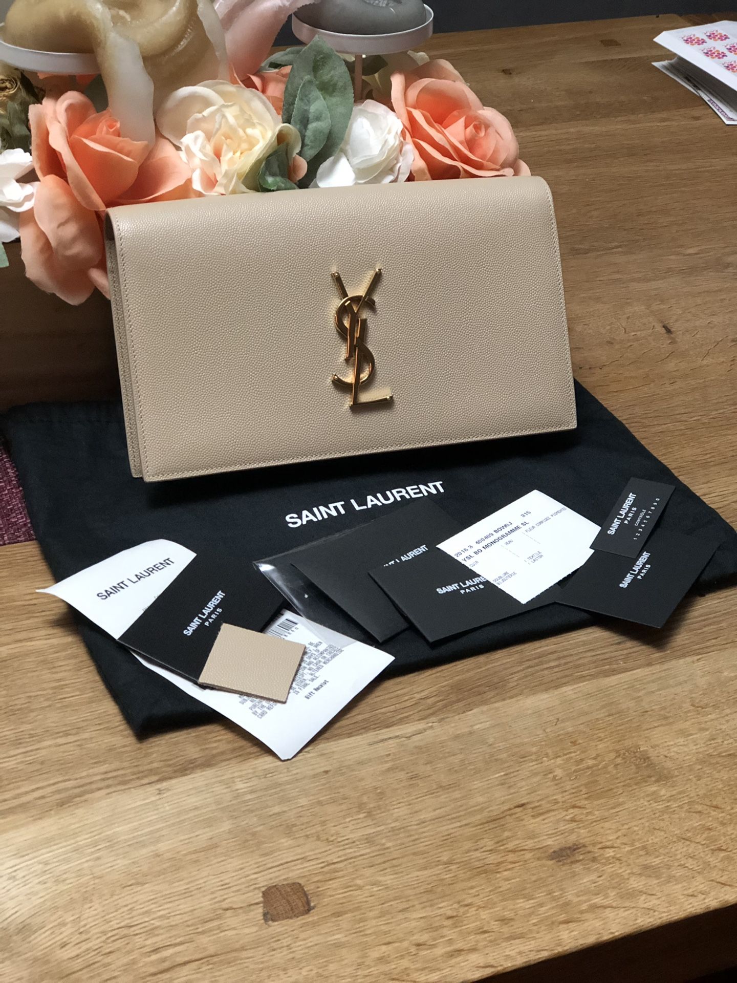 Saint Laurent Monogram Clutch Bag - Farfetch