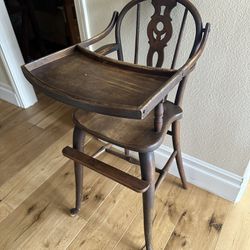 Antique 1800 Baby High Chair- Wood, Adorable