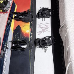 Forum 157cm White Snowboard With Bindings