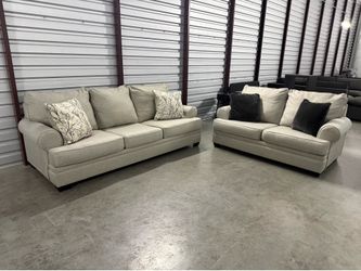 Light Gray Ashley Furniture Sofa And Loveseat