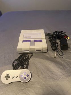 Super Nintendo SNES Console with Controller and Cables