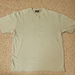 MENS CLAIBORNE V NECK POLO SHIRT TAN SIZE XL 