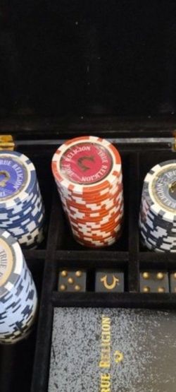 New In Box True Religion Poker Set