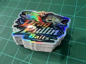 Custom Diecut Waterproof Holographic Stickers $40