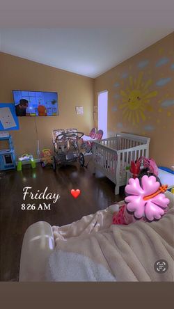 White mini crib