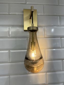Brand New Amber Wall Sconce. 