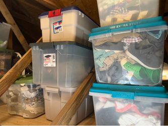 Box of Boys Clothes & Shoes