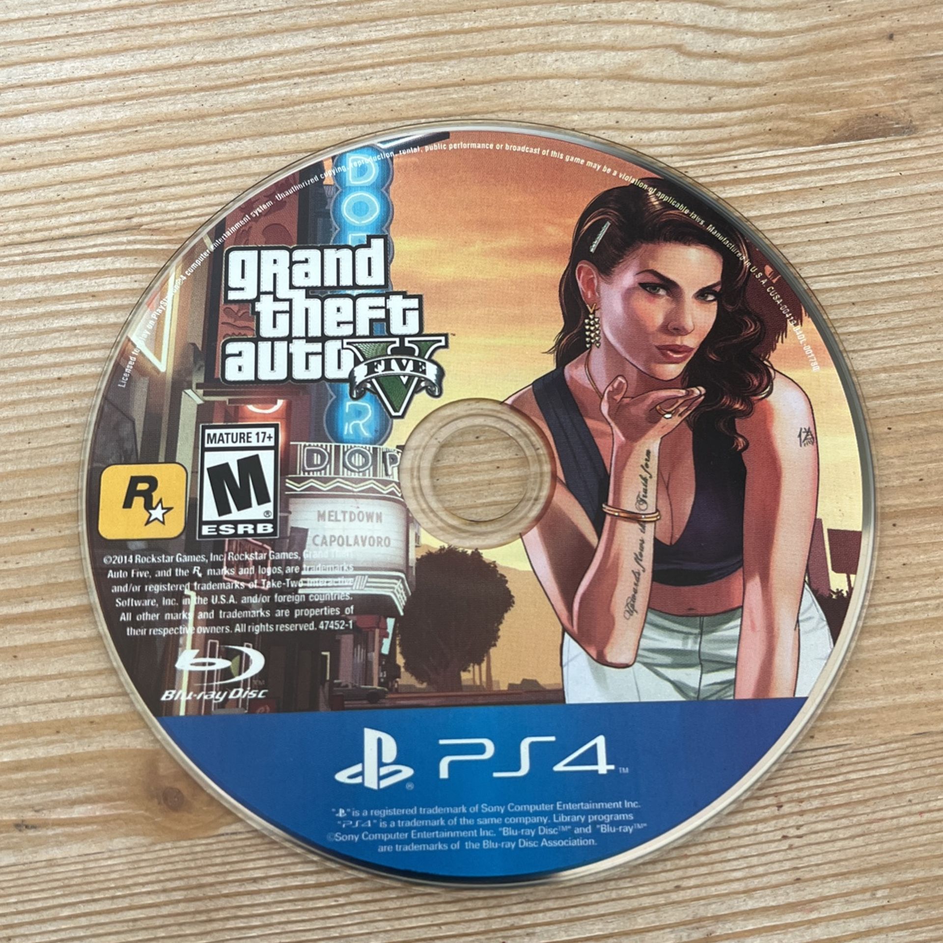 Grand Theft Auto Number Five Ps4 Game