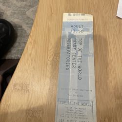 World Trade Center (Twin towers ticket)