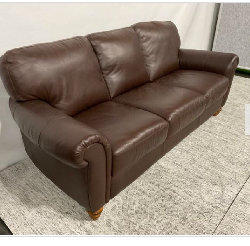 Italsofa Genuine Leather Brown Sofa