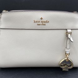 Kate Spade Women's Leather Crossbody Bag Cream Color