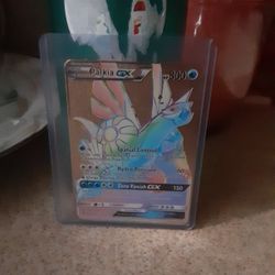 Rainbow Palkia GX Gold Metal