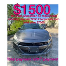 2016 Dodge Darts No Credit Application 