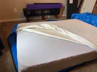 Queen Purple Mattress + Bed Frame & Headboard – Priced to Sell ASAP