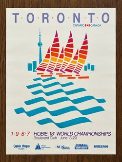 1987 Hobie Cat World Championships Vintage Sailing Poster
