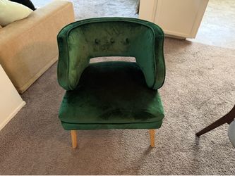 Velvet green armchair