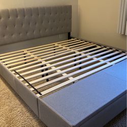 California King Platform Bed With Storage Drawers $200 OBO