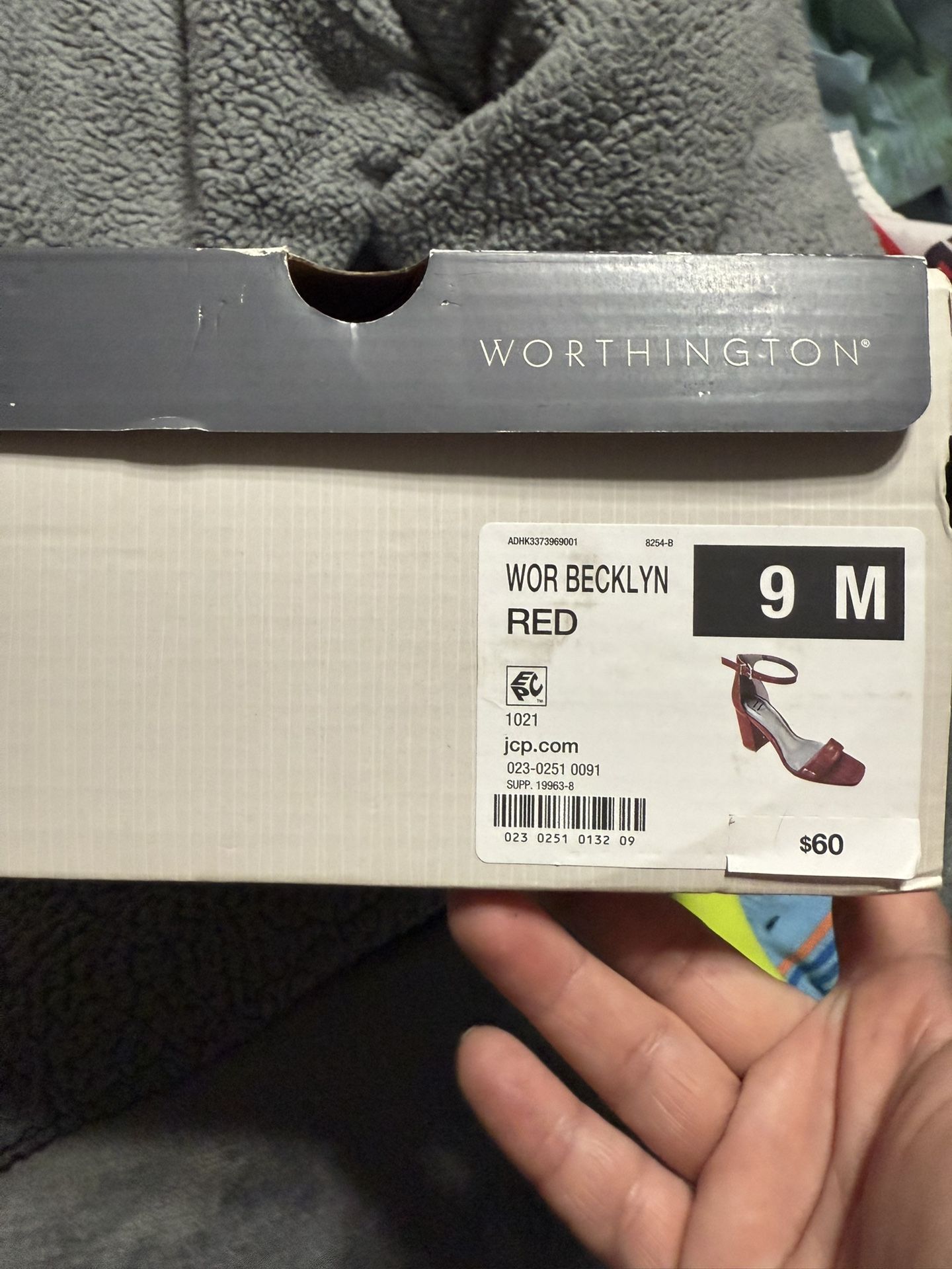 Red Block Heels Sz 9