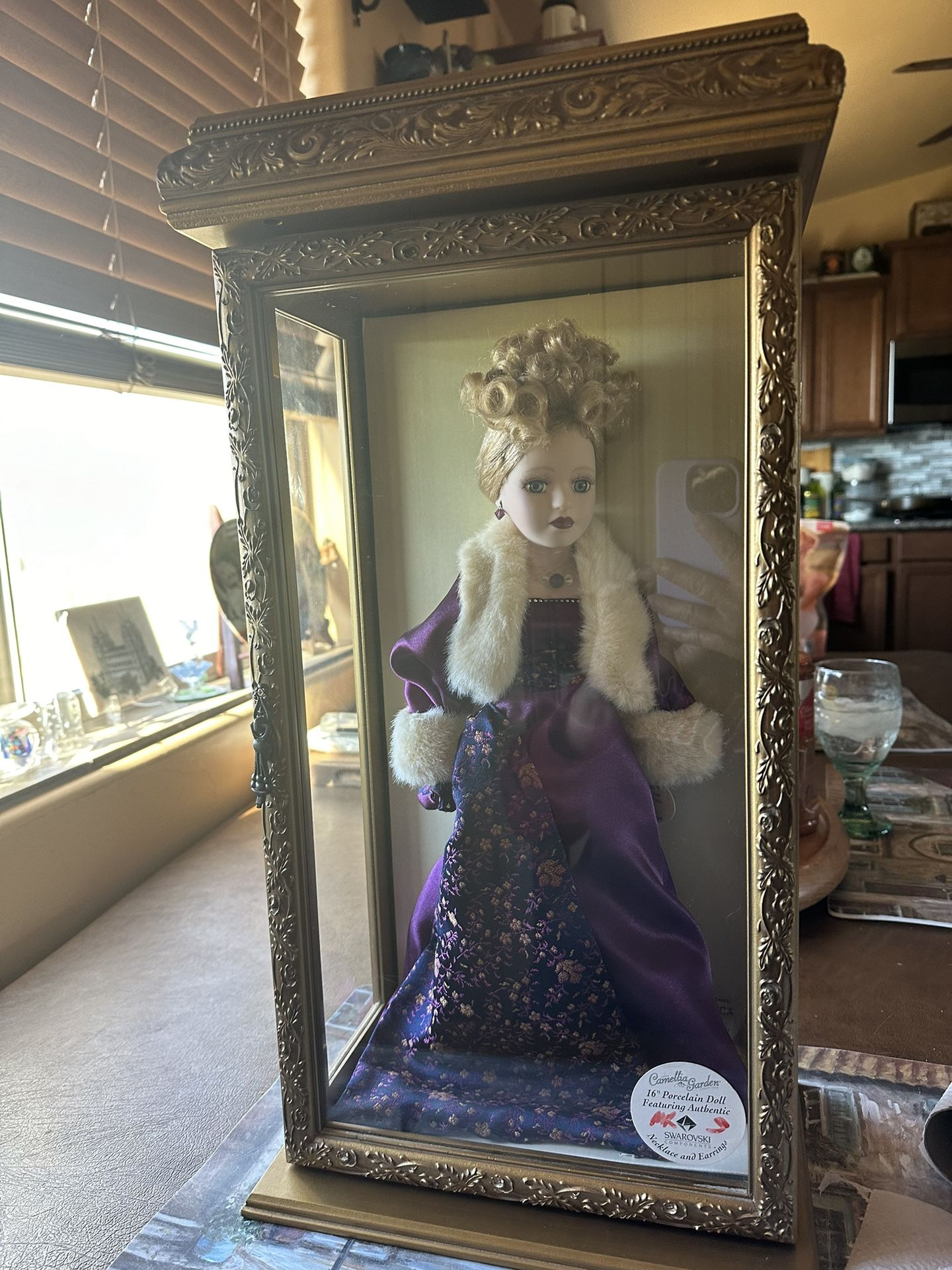 2000 Camellia Gardens 16” Porcelain Doll with Swavarski Jewels